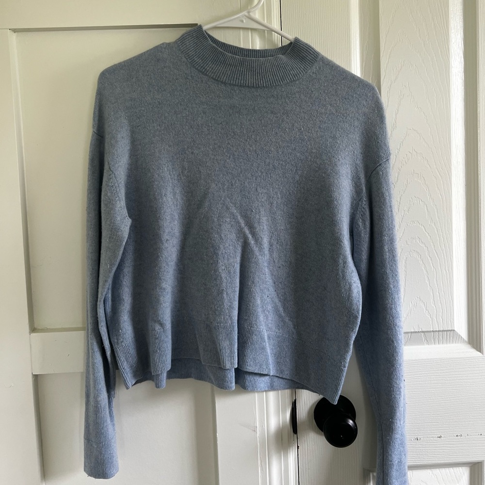 Light blue mock neck. Small